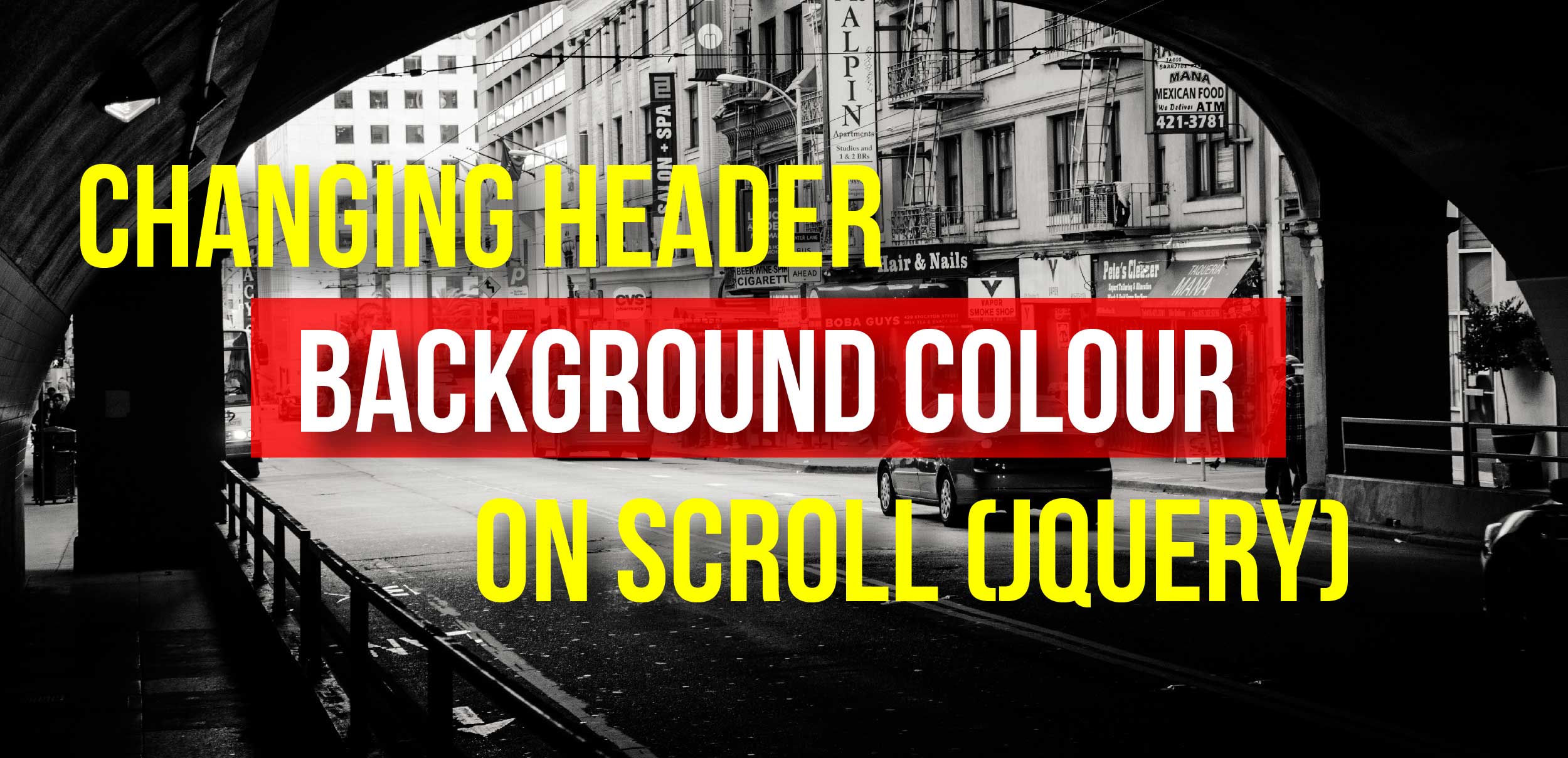 Changing Header Background Colour on Scroll (jQuery)